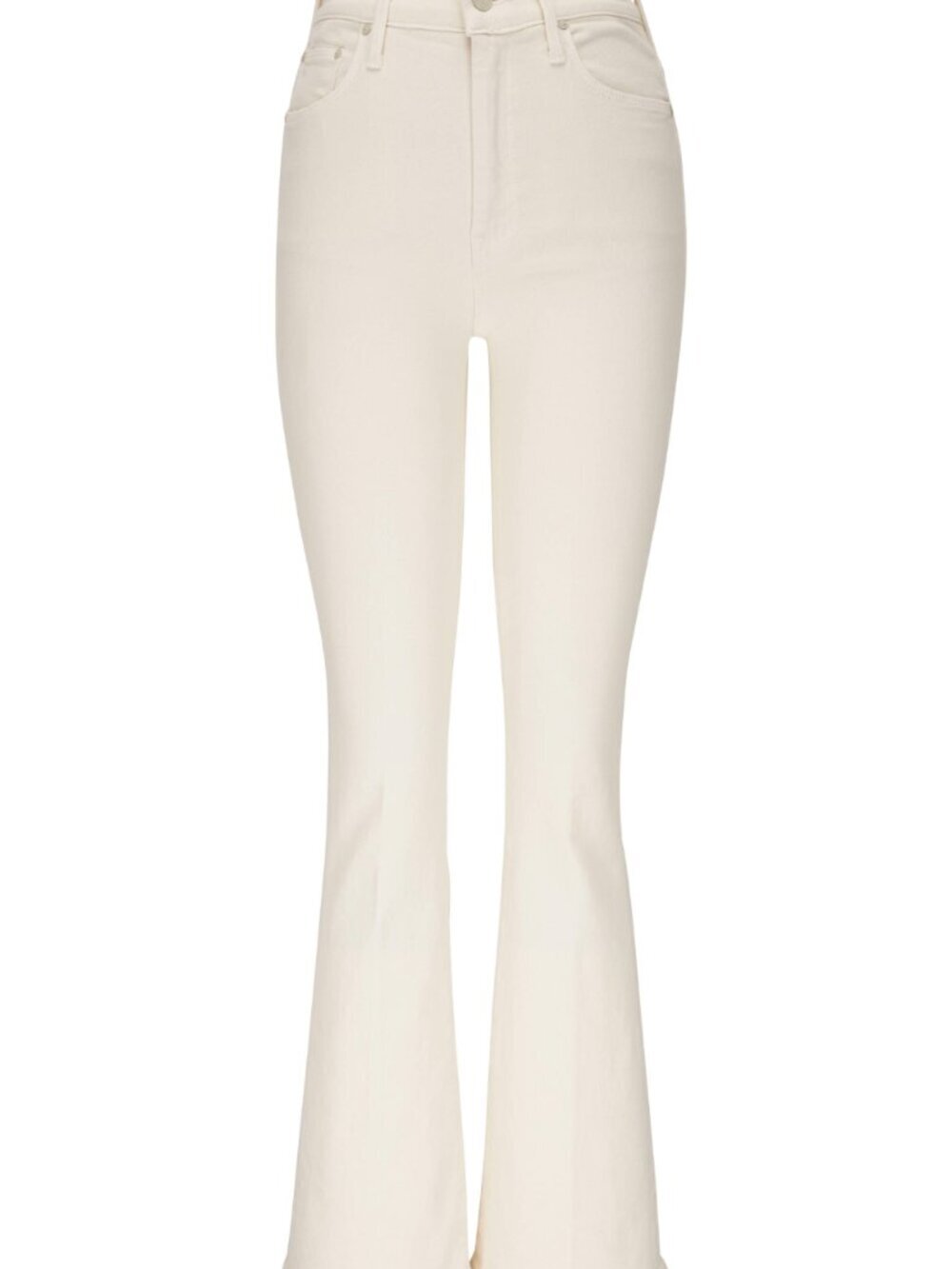 NWOT MOTHER High Waisted Weekender Skimp Off-White Flare Jeans Size 26